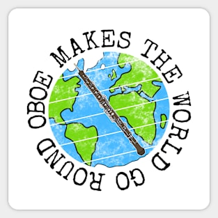 Oboe Makes The World Go Round, Oboist Earth Day Sticker